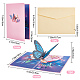 Rechteck 3d Schmetterling Pop-up-Papier-Grußkarte AJEW-WH0289-22-2