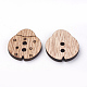 2 -TALADRO botones de costura de madera WOOD-S037-061-2