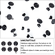 UNICRAFTALE 24pcs 6 Styles Electrophoresis Black Stainless Steel Stud Earring Flat Round with Textured Stud Earring with Ear Nuts and Loop for DIY Earrings Craft Making 1.4mm Hole STAS-UN0027-38-4