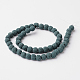 Round Dyed Natural Lava Rock Bead Strands G-O126-07D-2