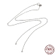 Piezas de collar de cadenas tipo cable de plata de ley 925 chapadas en rodio STER-B001-02P-1