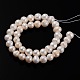 Natural Pearl Round Bead Strands PEAR-E004-38-2