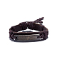 Unisex pulseras de cordón de cuero de moda BJEW-BB15547-A-1