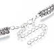 2 fila de conjuntos de joyas con cadenas de copa de rhinestone de hierro SJEW-R049-02-5