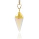 Cone Pendulum Opalite Pendants G-N0057-10-3