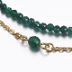 Faceted Natural Malaysia Jade(Dyed) Tiered Necklaces NJEW-F212-08D-2