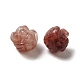 Perles de fleurs sculptées en quartz fraise naturel G-O156-B-22-2