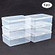 BENECREAT 18 Pack 2.5x1.73x0.78 Rectangle Clear Plastic Bead Storage Containers Box Case with lid for Earplugs CON-BC0005-94-3
