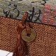 シノワズリ仏教ジュエリー包装黄麻布ブレスレットバングルボックス  ベルベットと  正方形  シエナ  100x100x40mm OBOX-O001-B-01-3