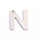 304 Stainless Steel Letter Charms STAS-O072-N-1