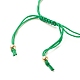 Synthetic Hematite Round Braided Bead Bracelet BJEW-JB07853-5