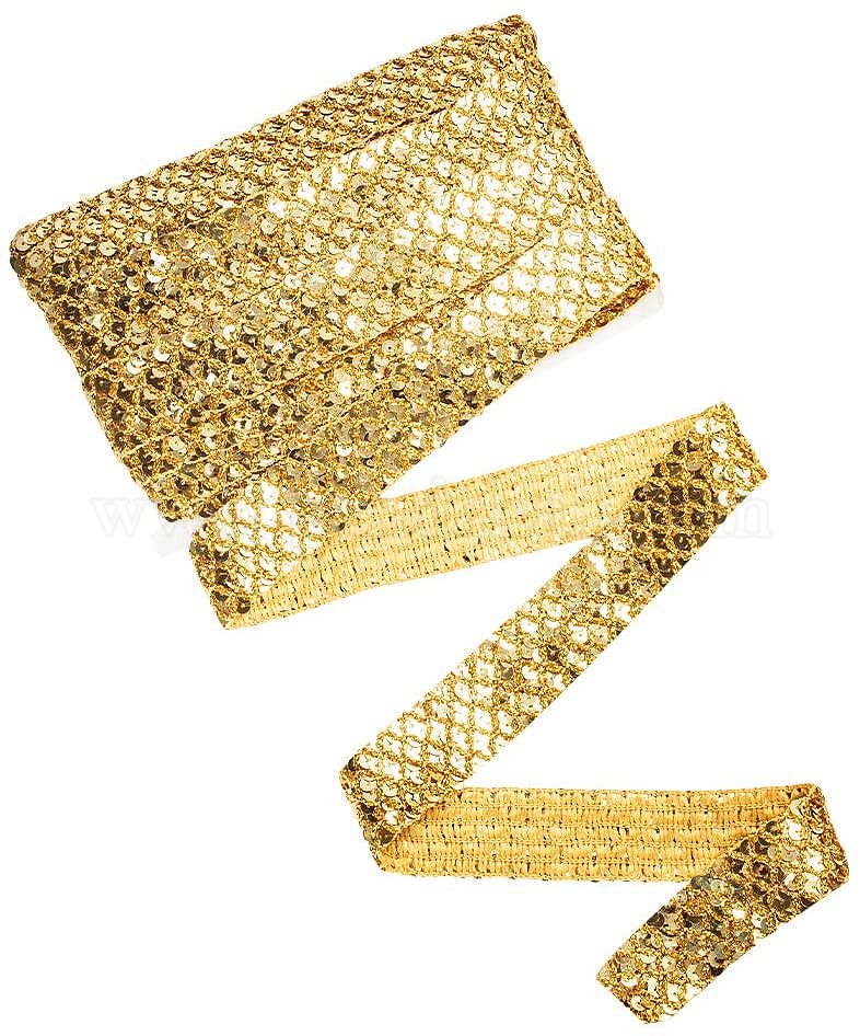 Shop PandaHall Elite Gold Glitter Sequin Trim for Jewelry Making ...