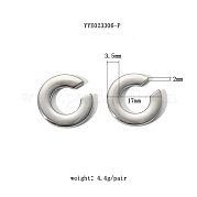 Серьги-каффы из нержавеющей стали в форме буквы С PN3557-2