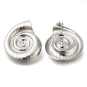Серьги-гвоздики из нержавеющей стали 304 в форме ракушки EJEW-I312-10P