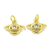 Подвеска из латуни с микропаве из прозрачного кубического циркония KK-B091-39G