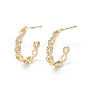 Серьги-гвоздики с кубическим цирконием EJEW-B014-20G
