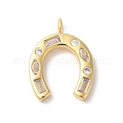 Подвески из латуни с покрытием из прозрачного кубического циркония KK-Z056-19G
