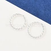 Серьги-кольца из латуни с витым кольцом EJEW-F378-01S