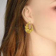 Серьги-кольца из нержавеющей стали 304 с неровной закруткой KB0349-2