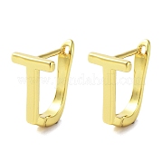 Женские серьги-гвоздики из латуни с буквами EJEW-A038-01T-G