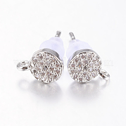 Латунные серьги-гвоздики из циркония ZIRC-E132-11B-P