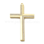 Латунные микропаве прозрачные подвески с фианитом KK-L228-01G-01