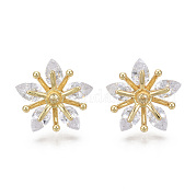 Латунные серьги-гвоздики из циркония KK-N233-009-NF