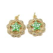Латунные микро проложить кубического циркония подвески KK-H457-02G-02