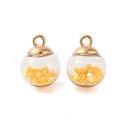 Стеклянные круглые подвески GLAA-P063-01G-08