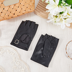 Halbfingerhandschuhe aus PU-Leder&nbsp;AJEW-WH20816-196A