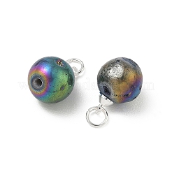 Colgantes de cristal de geoda drusa natural electrochapada&nbsp;PALLOY-JF05671-01