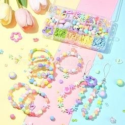 Kits de accessoires de fabrication de bijoux en perles acryliques et en argile polymère&nbsp;DIY-FS0006-86