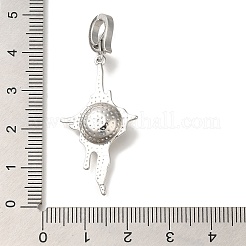 Messing europäische Anhänger Charms Bügel&nbsp;KK-K388-53P