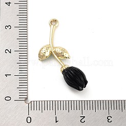 Legierung Harzblumenanhänger&nbsp;PALLOY-U003-06G-04
