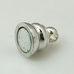 Messing-Magnetverschlüsse mit Schlaufen&nbsp;KK-G079-N