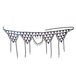 Legierung mit Acryl Dreieck geschichtet Quaste sexy Rock Taille Bauchketten für Frauen&nbsp;FS-WG1530F-01