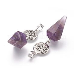 Pendentifs en améthyste naturelle&nbsp;G-O194-22
