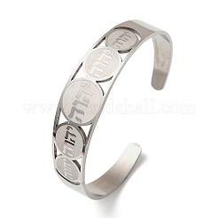 201 bracciali in acciaio inossidabile per donna&nbsp;BJEW-F507-03P