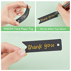 100 étiquette cadeau de remerciement en papier kraft&nbsp;AJEW-ME0002-45D