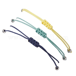 3 pz costellazioni regolabile in nylon intrecciato braccialetti di perline per donne e uomini&nbsp;BJEW-JB11325-06