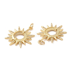 Ciondoli in ottone con placcatura a cremagliera con micro pavé di zirconi chiari&nbsp;KK-I706-16G
