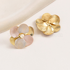 Boucles d'oreilles à tige en alliage de zinc en forme de fleur pour un cadeau de Saint-Valentin&nbsp;WA0186