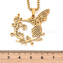 201 Halsketten mit Anhänger aus Edelstahl&nbsp;LS-NJEW-C066-15G