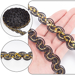 15 Yard glitzerndes Polyester-Spitzenband&nbsp;OCOR-WH0003-033B