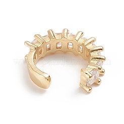 Messing Micro Pave klare Zirkonia Manschette Ohrringe&nbsp;EJEW-G274-01G