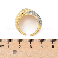 Micro ottone spianare anelli zirconi&nbsp;RJEW-D307-04G-B