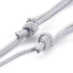 Fabrication de collier de corde de polyester ciré coréen réglable&nbsp;AJEW-JB00510-03