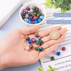 100 pz 10 colori perline in resina opaca bicolore&nbsp;RESI-TA0001-45