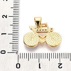 Pendenti in zirconi cubici trasparenti in micro pavè di ottone&nbsp;KK-N268-65G