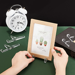 12 Stück 3 Stile Desktop-Displayhalter aus transparentem Acryl für Fotorahmen&nbsp;ODIS-GA0001-57